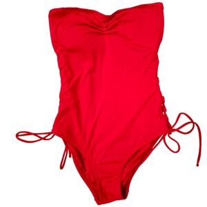 Michael kors strapless red bathing suit MICHAEL Michael Kors Size 12
